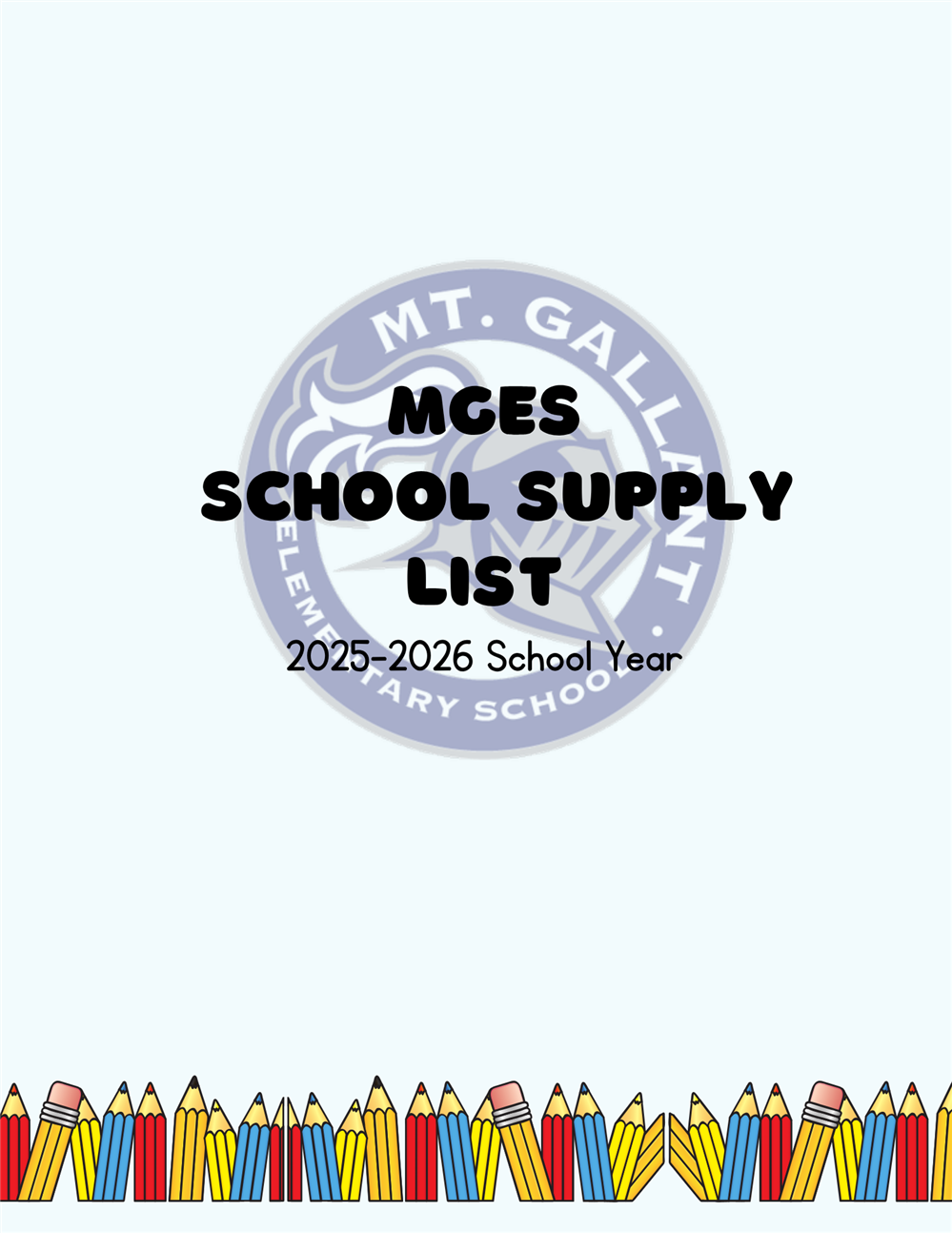  MGES School Supply List Link